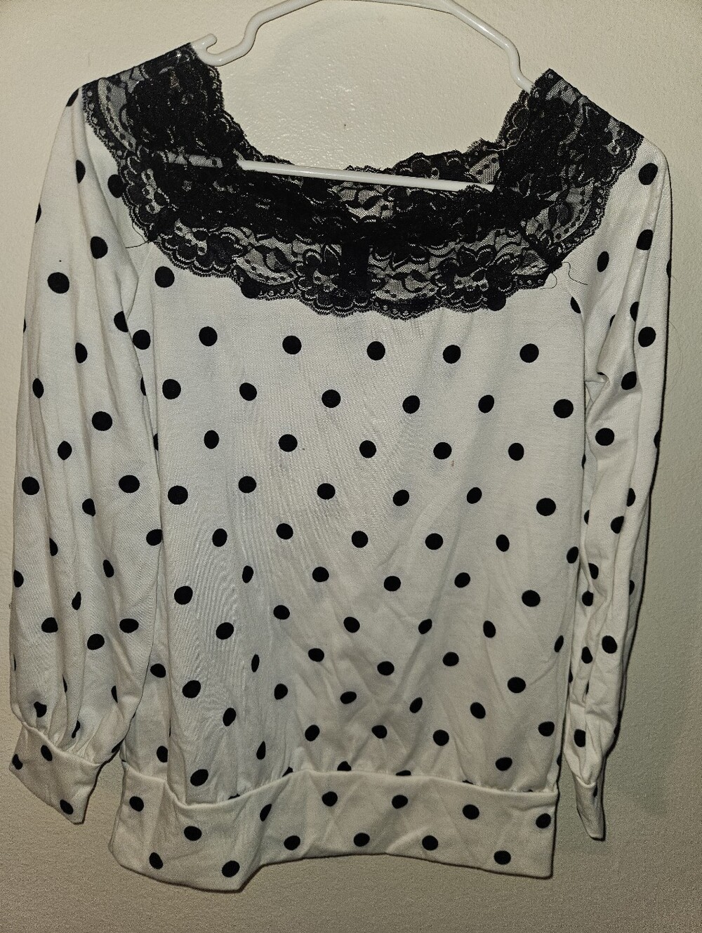 Agnes & Dora Womans Long Sleeve Polka Dot Top Size S - Picture 2 of 12